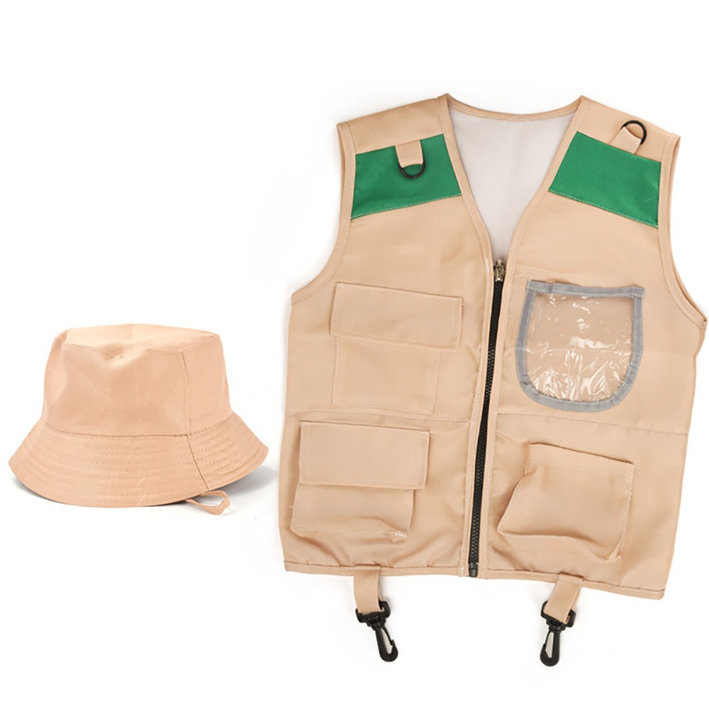 Outdoor Adventure Kit For Kids - Meerkleurige Explorer-hoed Vest Verkleedspel Vest en