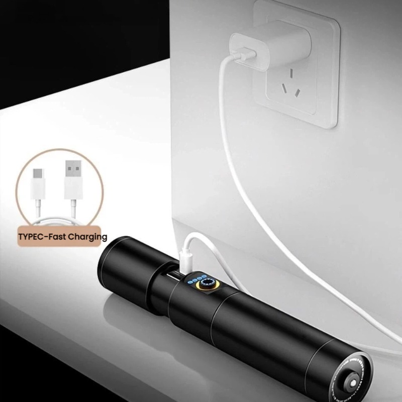 Sterk licht LED-zaklamp Type-C - Outdoor Adventure Trips recensie en prijs