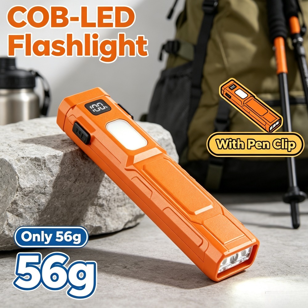 COB LED EDC-zaklamp met pencli - Outdoor Adventure Trips recensie en prijs