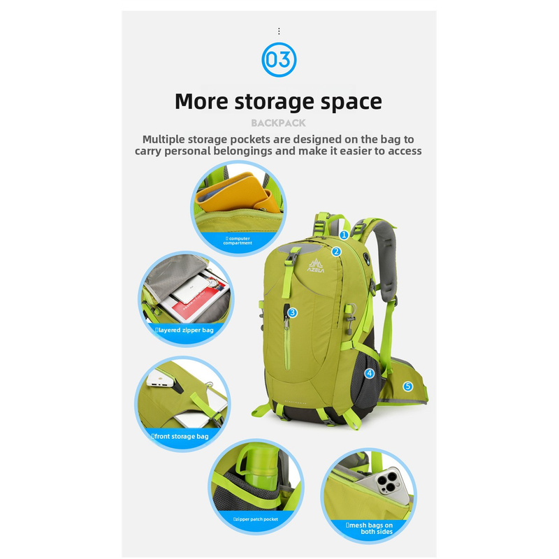 AZELA 36-55L Wandelrugzak Grot - Outdoor Adventure Backpack recensie en prijs